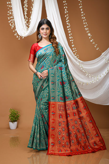 Very Pleasing Soft Silk Saree With Beautiful Blouse Peice