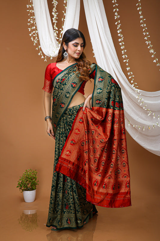 Very Pleasing Soft Silk Saree With Beautiful Blouse Peice