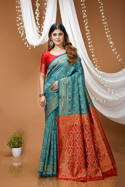 Ravishing Soft Silk Saree With Lovely Blouse Piece