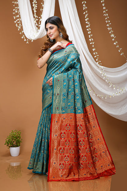 Ravishing Soft Silk Saree With Lovely Blouse Piece