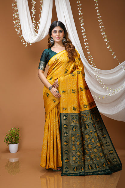 Very Pleasing Soft Silk Saree With Beautiful Blouse Peice