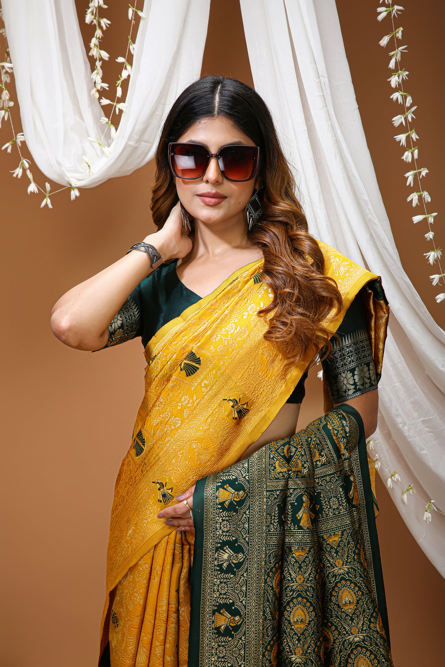 Very Pleasing Soft Silk Saree With Beautiful Blouse Peice