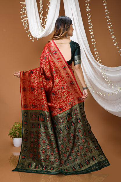 Very Pleasing Soft Silk Saree With Beautiful Blouse Peice