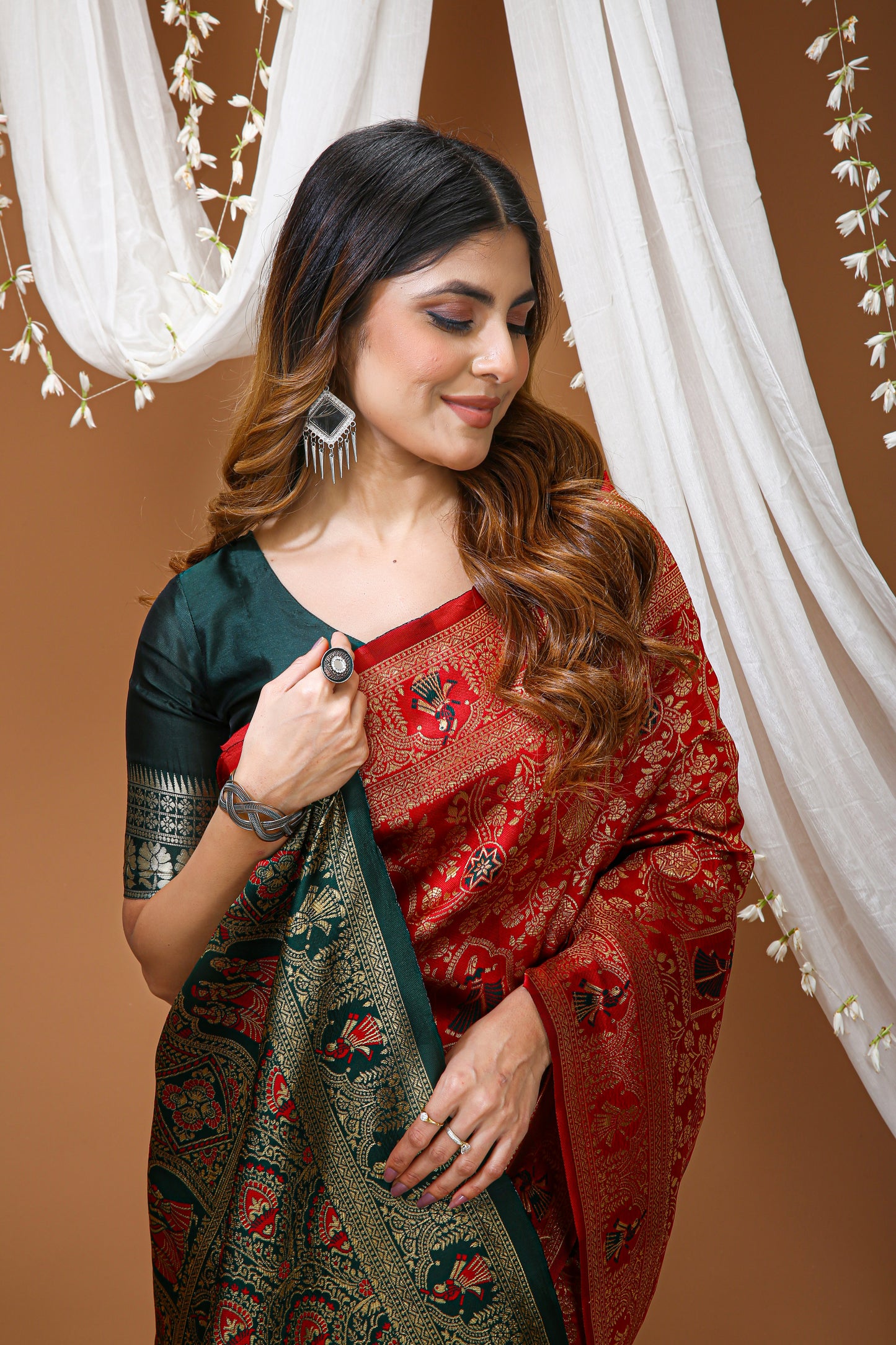 Very Pleasing Soft Silk Saree With Beautiful Blouse Peice