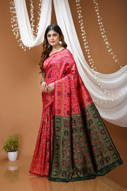 Very Pleasing Soft Silk Saree With Beautiful Blouse Peice