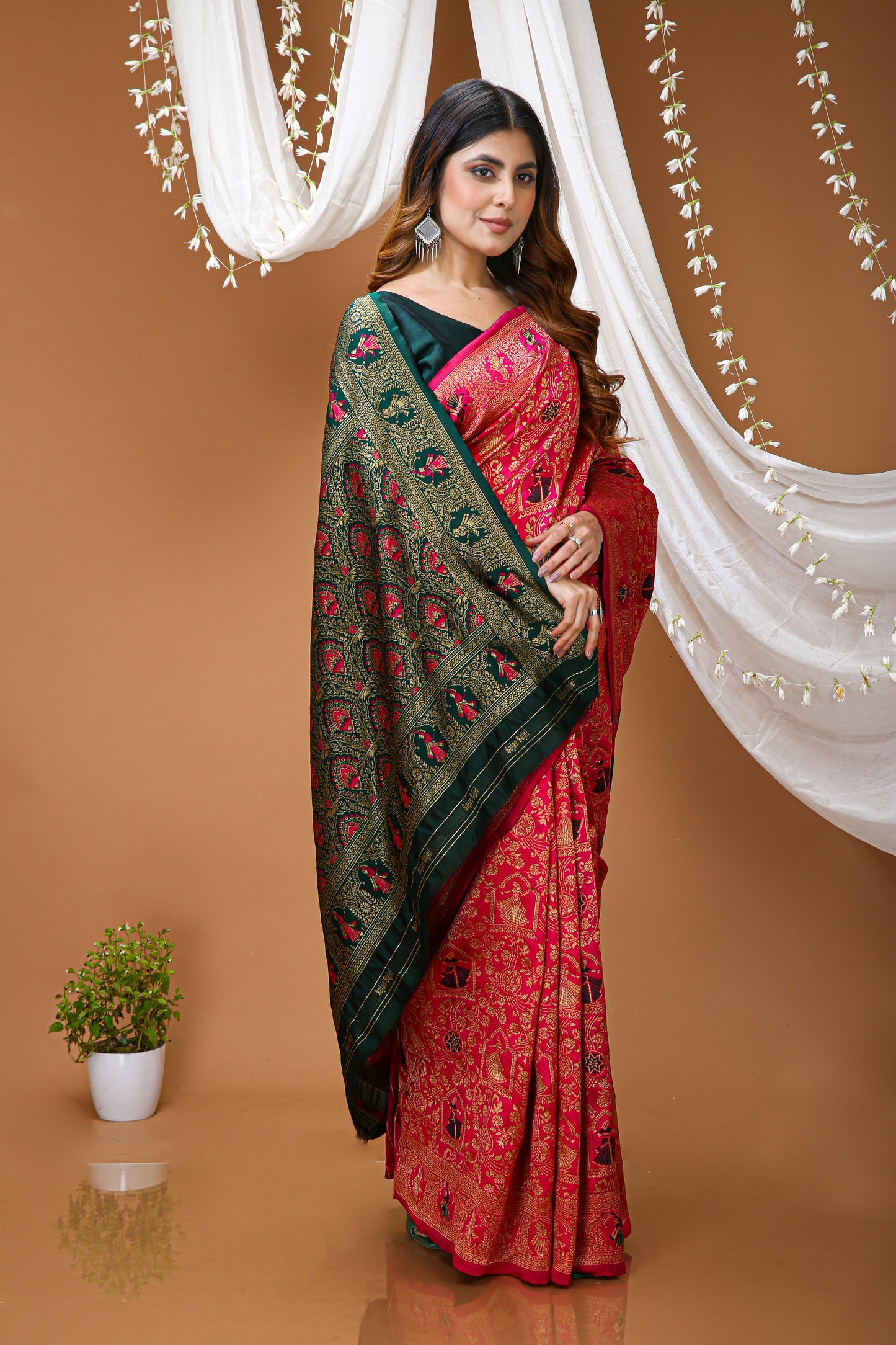 Very Pleasing Soft Silk Saree With Beautiful Blouse Peice