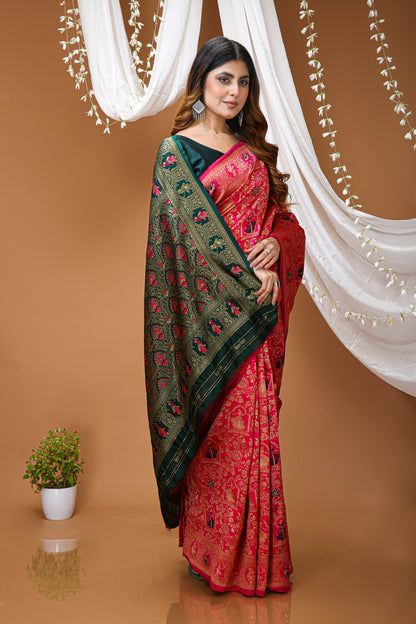 Very Pleasing Soft Silk Saree With Beautiful Blouse Peice
