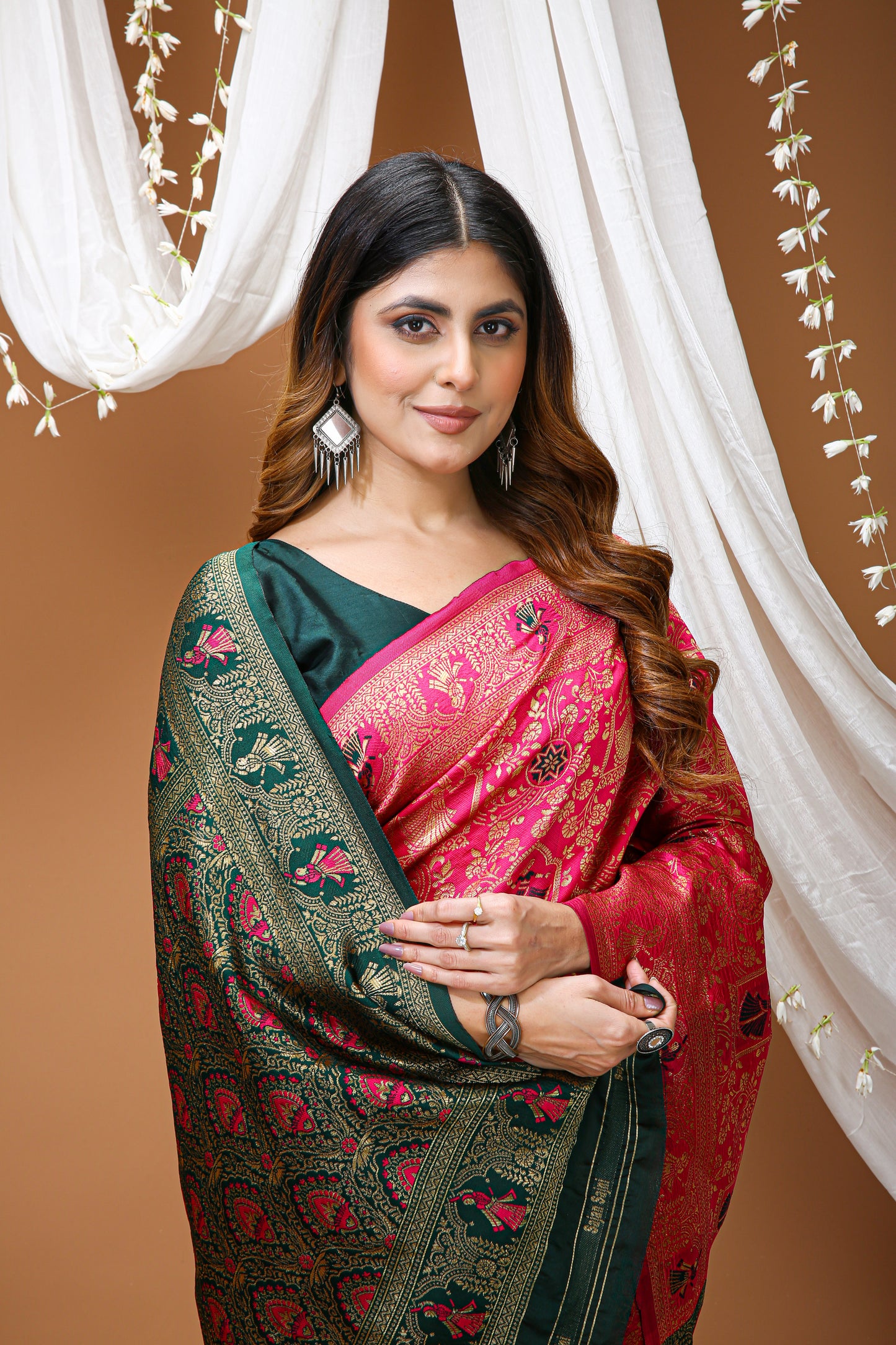 Very Pleasing Soft Silk Saree With Beautiful Blouse Peice