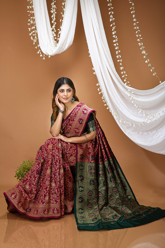 Very Pleasing Soft Silk Saree With Beautiful Blouse Peice
