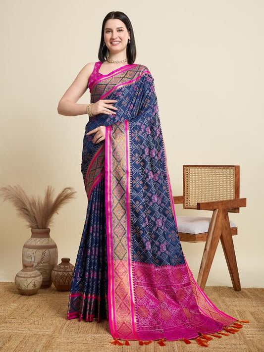 Most Beautiful Weaving Banarasi Silk Saree With Rich Pallu