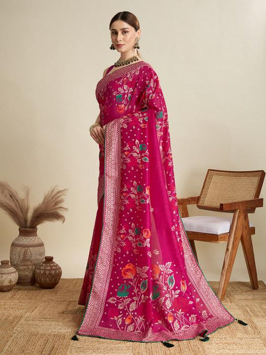 Best Wedding Banarasi Silk Saree With Rich Pallu