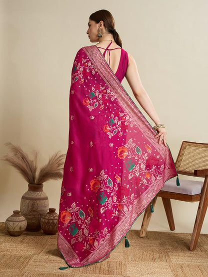 Best Wedding Banarasi Silk Saree With Rich Pallu