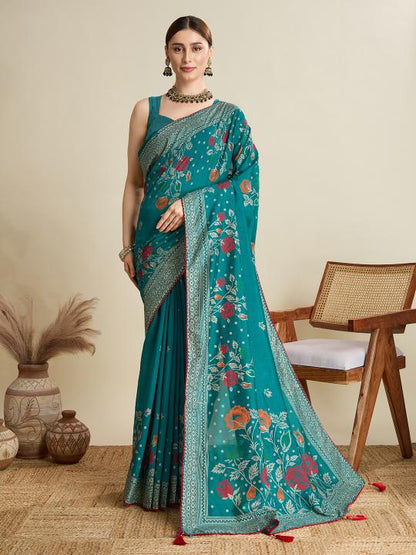 Best Wedding Banarasi Silk Saree With Rich Pallu