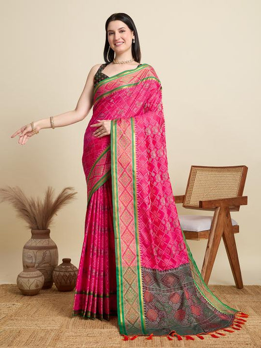 Most Beautiful Weaving Banarasi Silk Saree With Rich Pallu