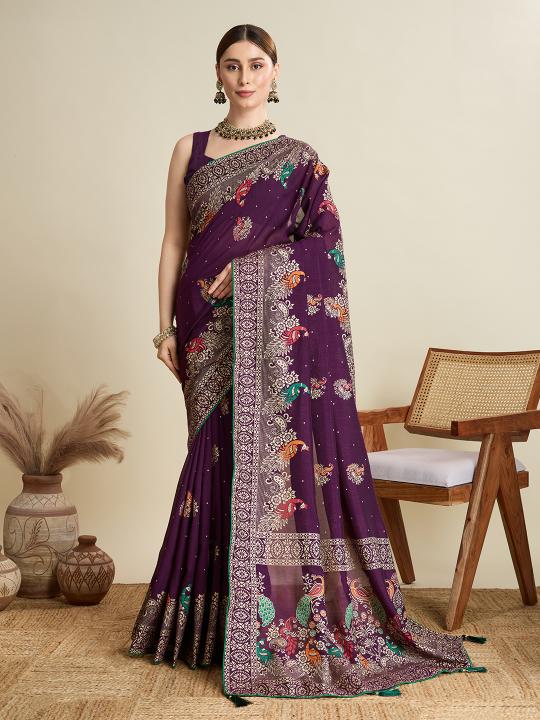 Best Wedding Banarasi Silk Saree With Rich Pallu