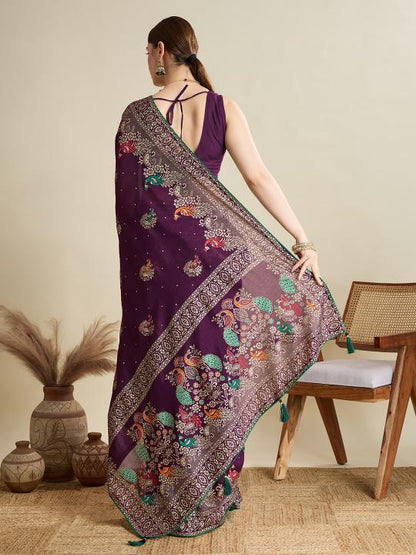 Best Wedding Banarasi Silk Saree With Rich Pallu