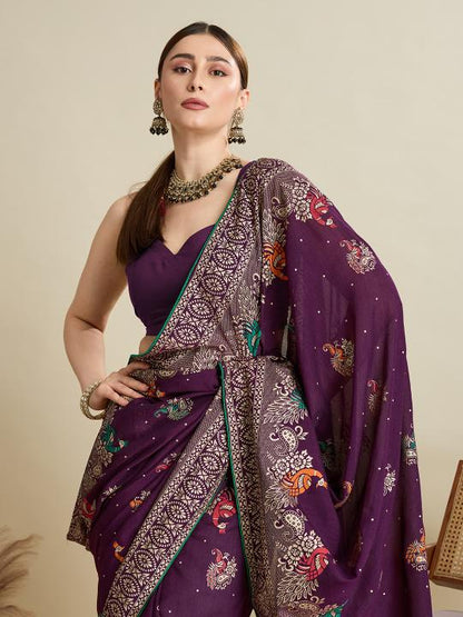Best Wedding Banarasi Silk Saree With Rich Pallu