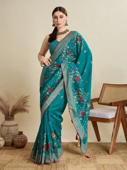 Best Wedding Banarasi Silk Saree With Rich Pallu