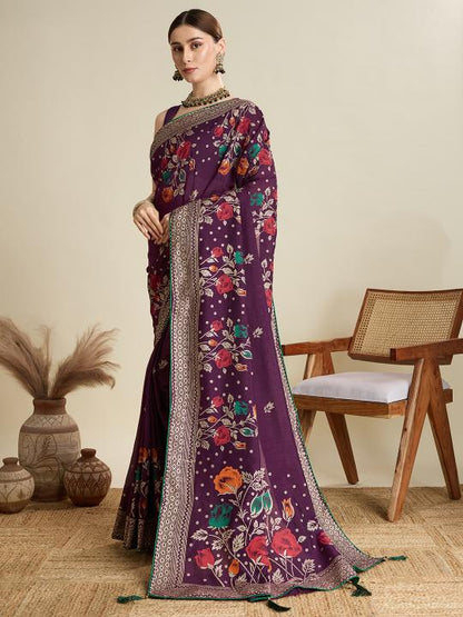 Best Wedding Banarasi Silk Saree With Rich Pallu