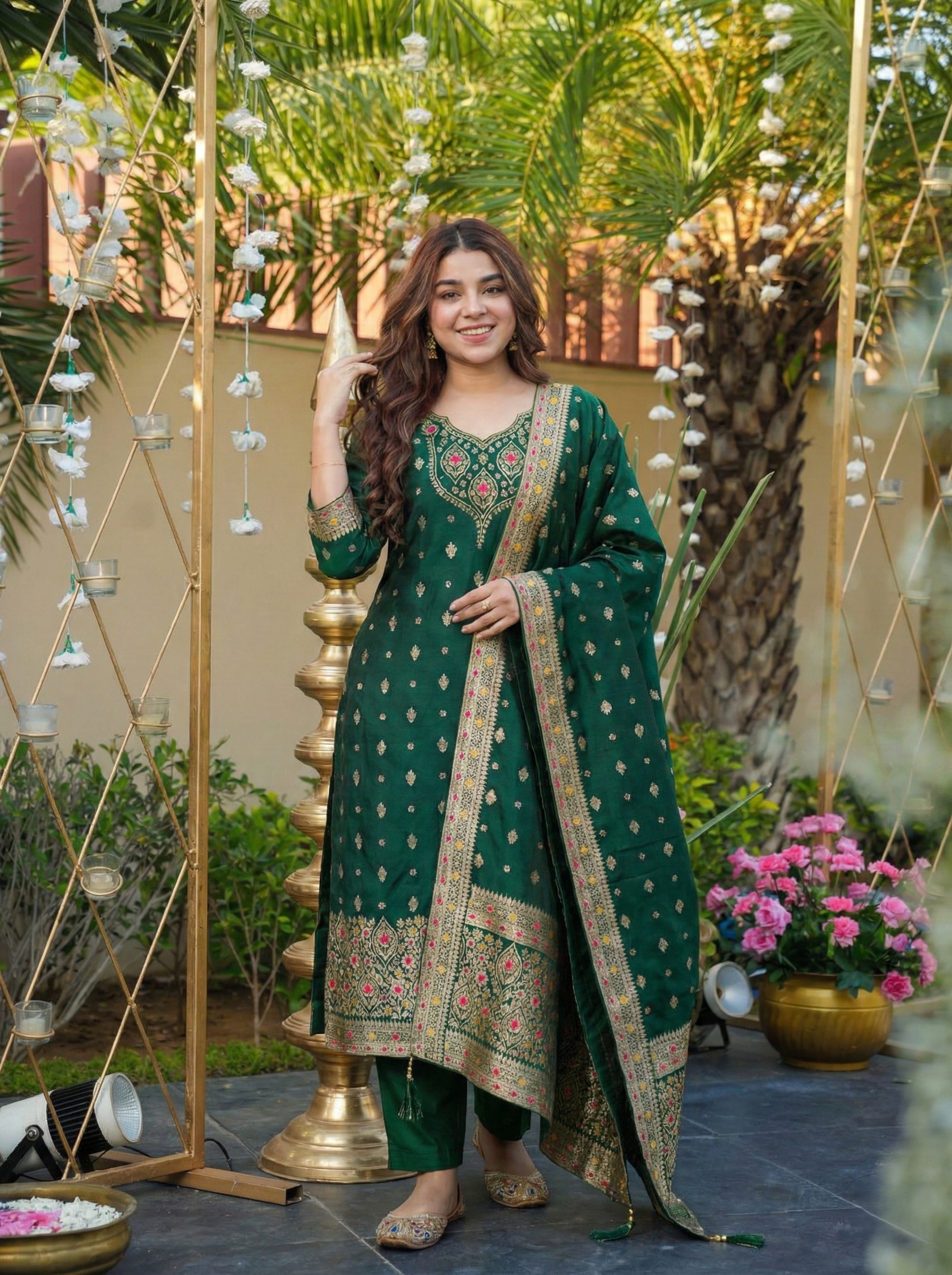 Zivara Heritage Jequard Weaving Suit Set