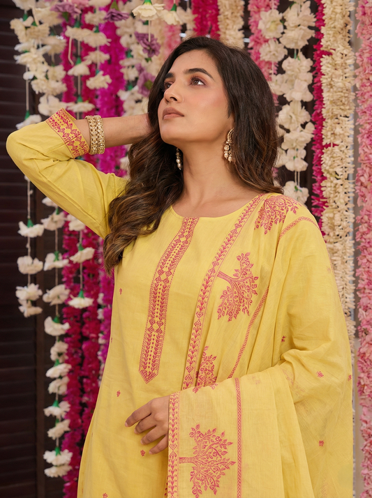 Anvika Heritage Jequard weaving Suit Set