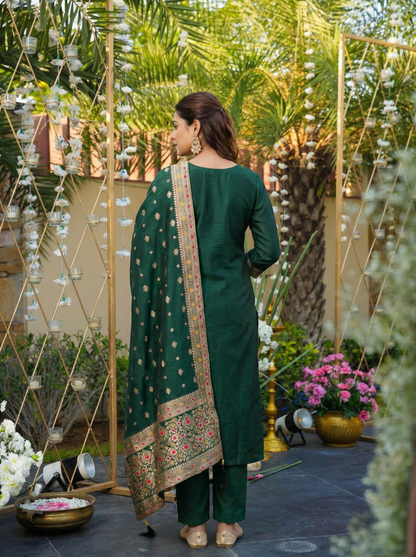 Zivara Heritage Jequard Weaving Suit Set