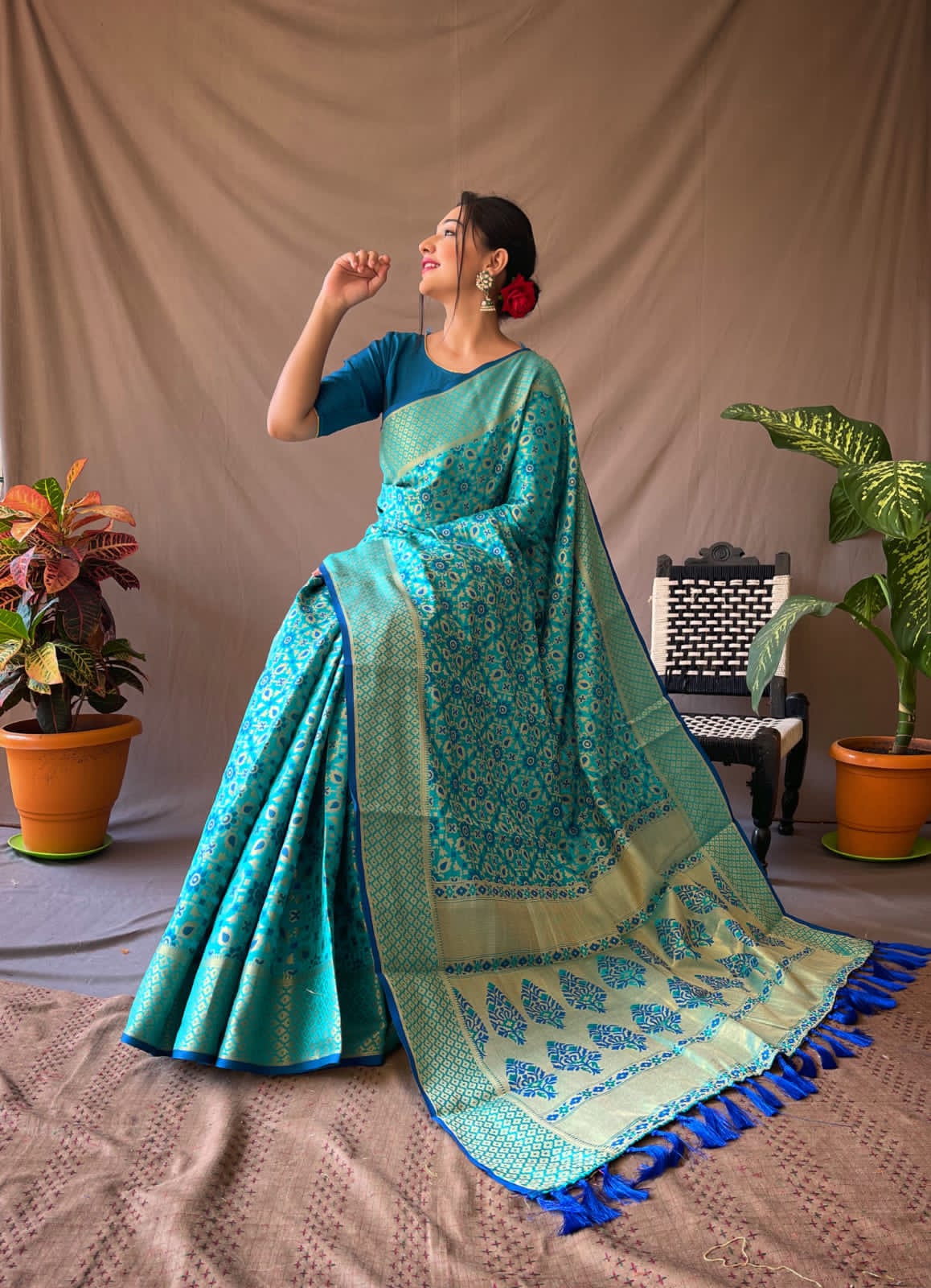 Most Trending Pure Silk Saree In Laheriya Style