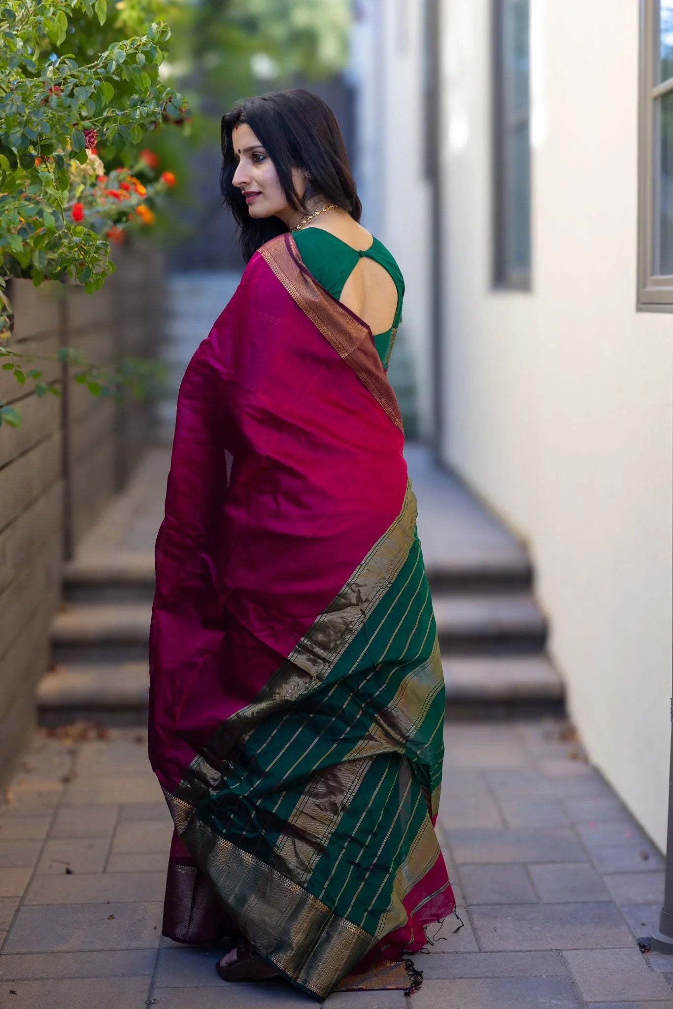 Glamorous Dark Pink Soft Silk Saree With Stunning Blouse Piece