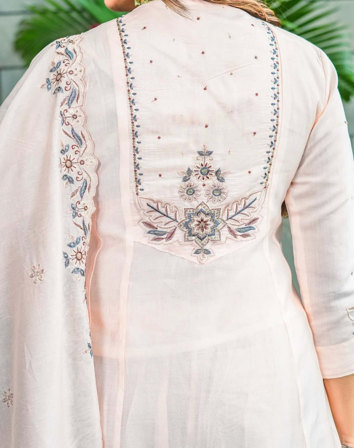 Prepossessing Soft Muslin Cotton Embroidery Suit Set