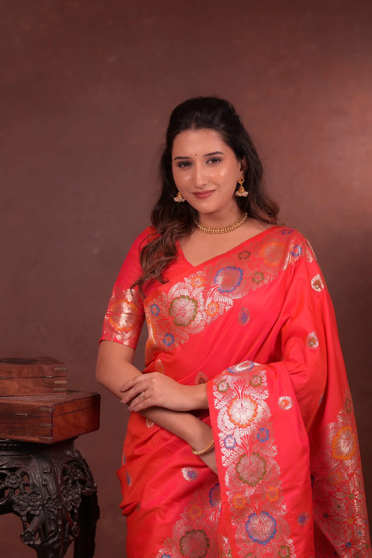 Classic Soft Silk Saree With Zari Weaving & tassels