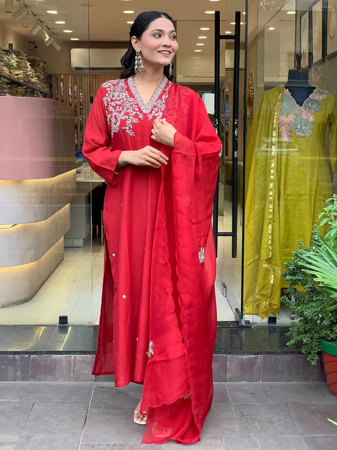 Ravishing Chanderi Silk Emboridery Suit Set