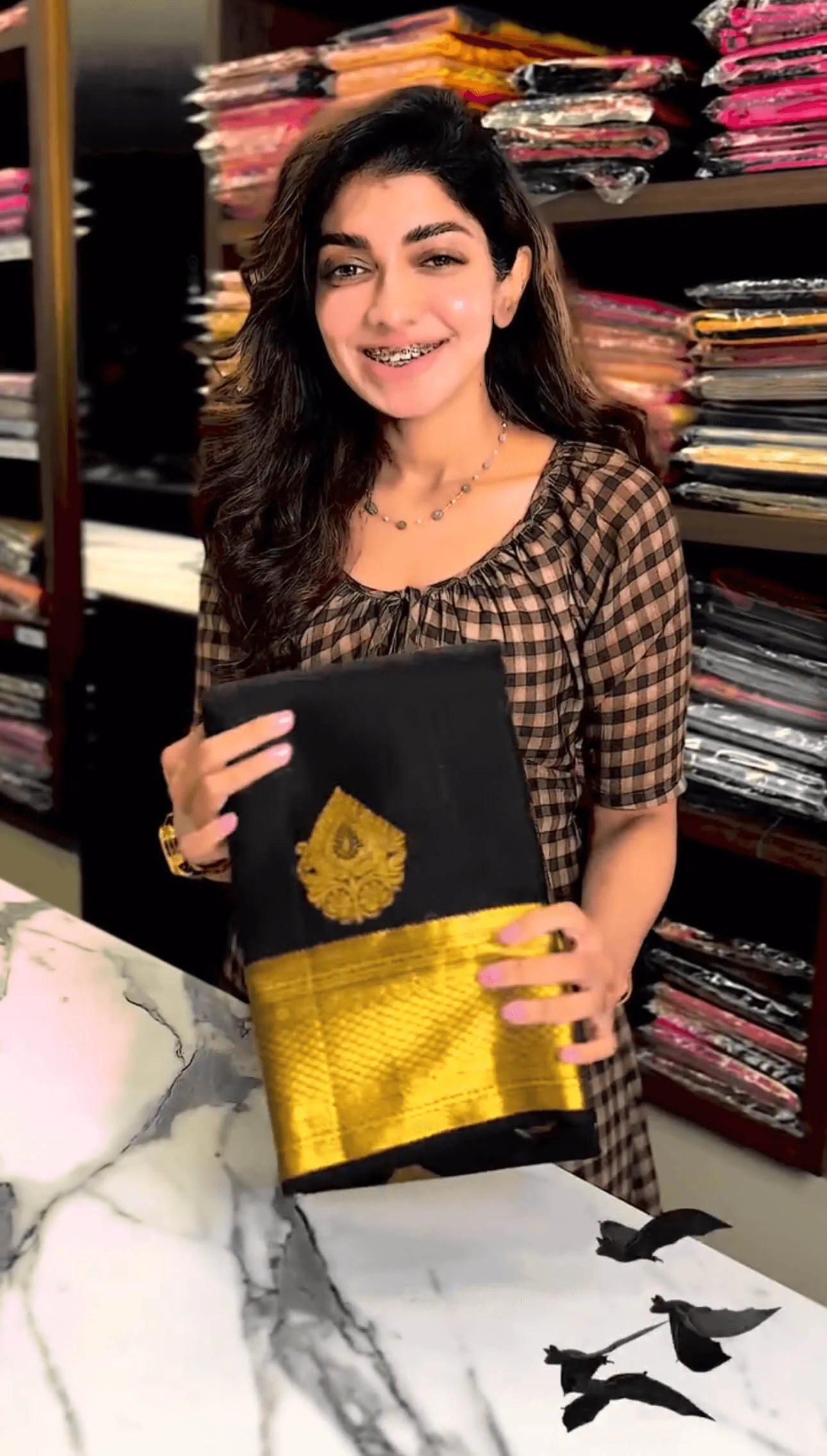 Pleasing Black Soft Banarasi Silk Saree With Beautiful Blouse Piece