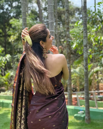 Trending Viral Soft Silk Saree With Lovely Blouse Piece