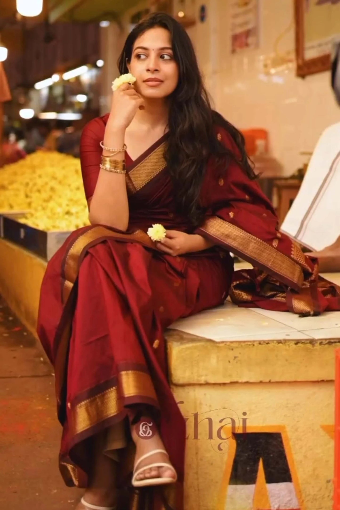 Graceful Maroon Soft Silk Saree With Classic Blouse Piece