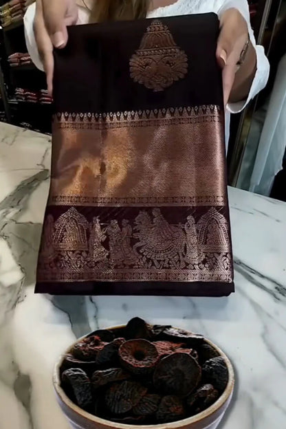 Attractive Purple Soft Banarasi Silk Saree