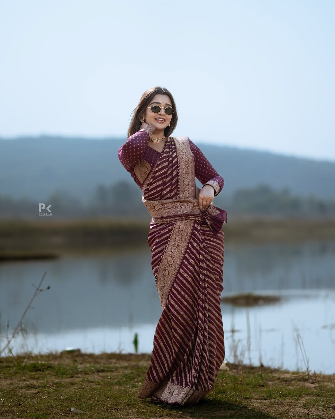 Stunning Soft Silk Saree With Lovely Blouse Piece