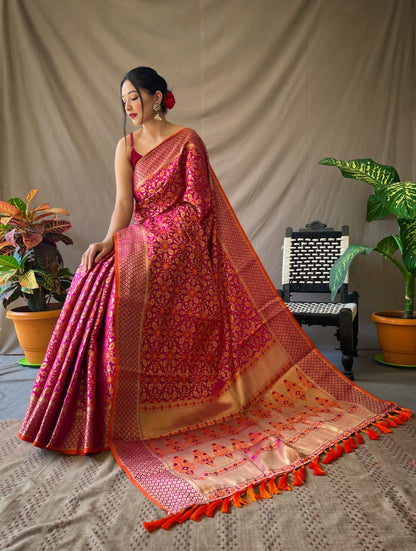 Most Trending Pure Silk Saree In Laheriya Style