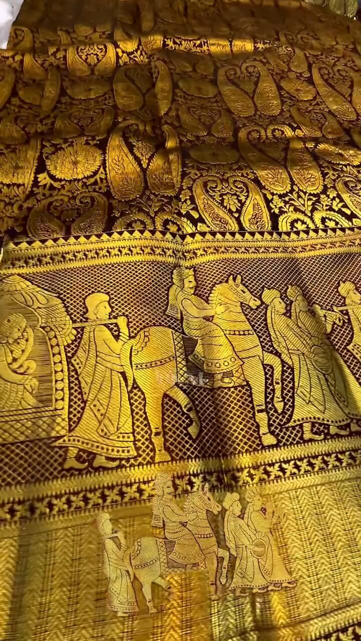 Elegant Brown Soft Banarasi Silk Saree With Beautiful Blouse Piece