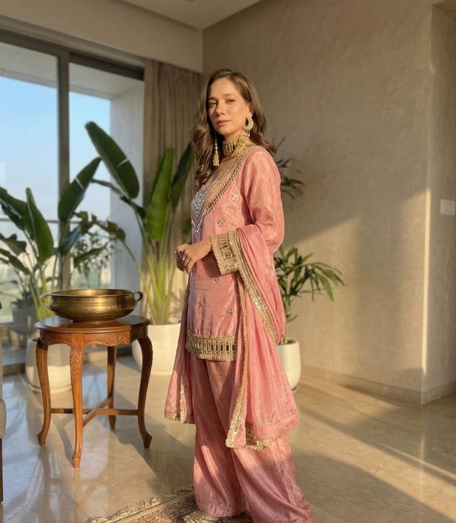 Surmayi Noor Mirror Work Suit Set