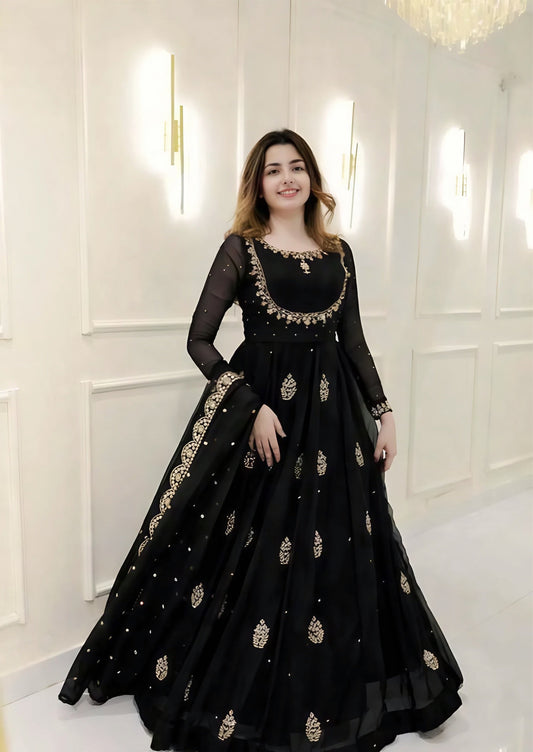 Rajnandini Anarkali Gown With Dupatta Set