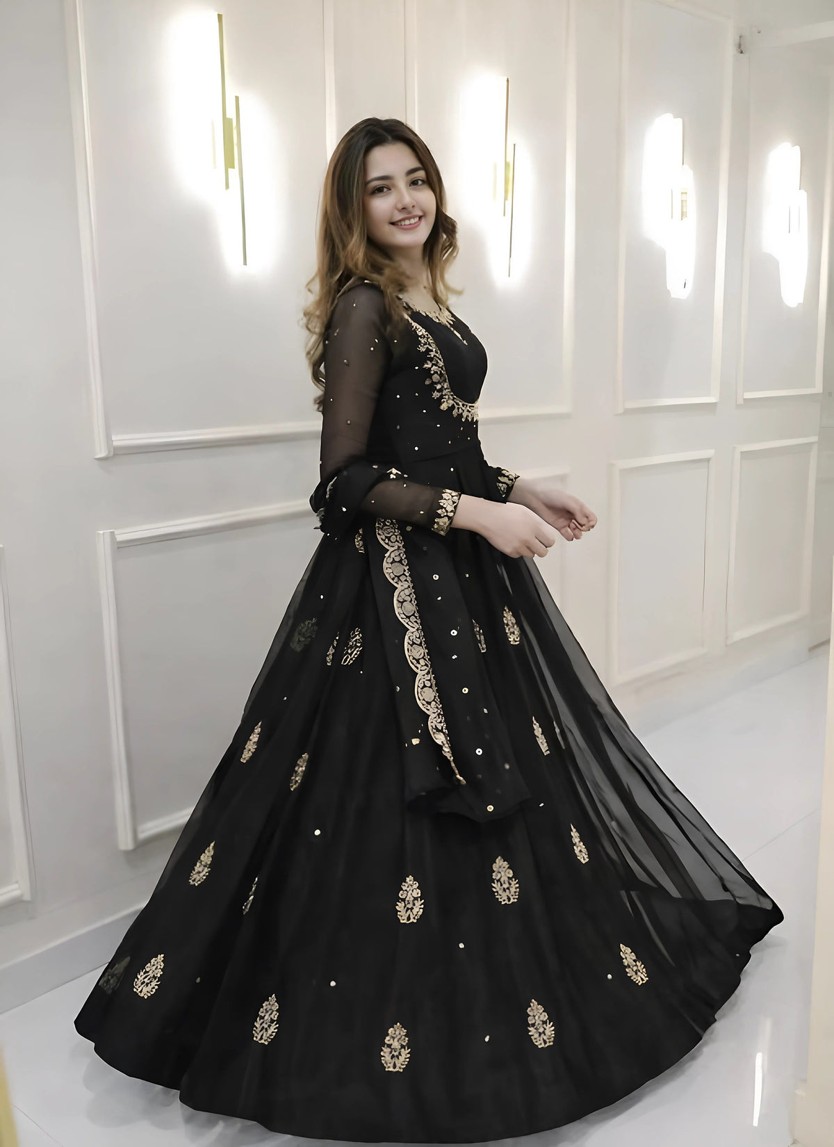 Rajnandini Anarkali Gown With Dupatta Set