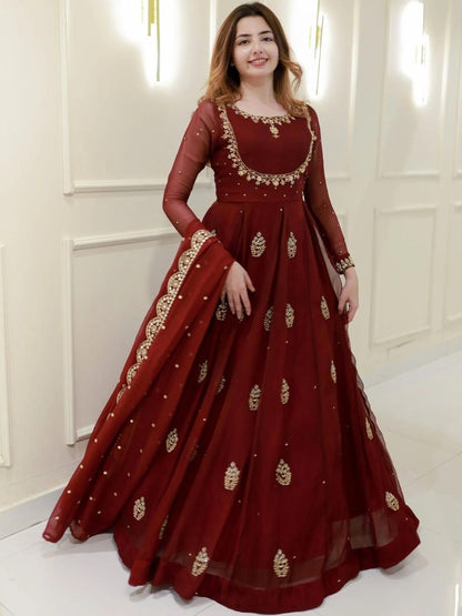 Rajnandini Anarkali Gown With Dupatta Set