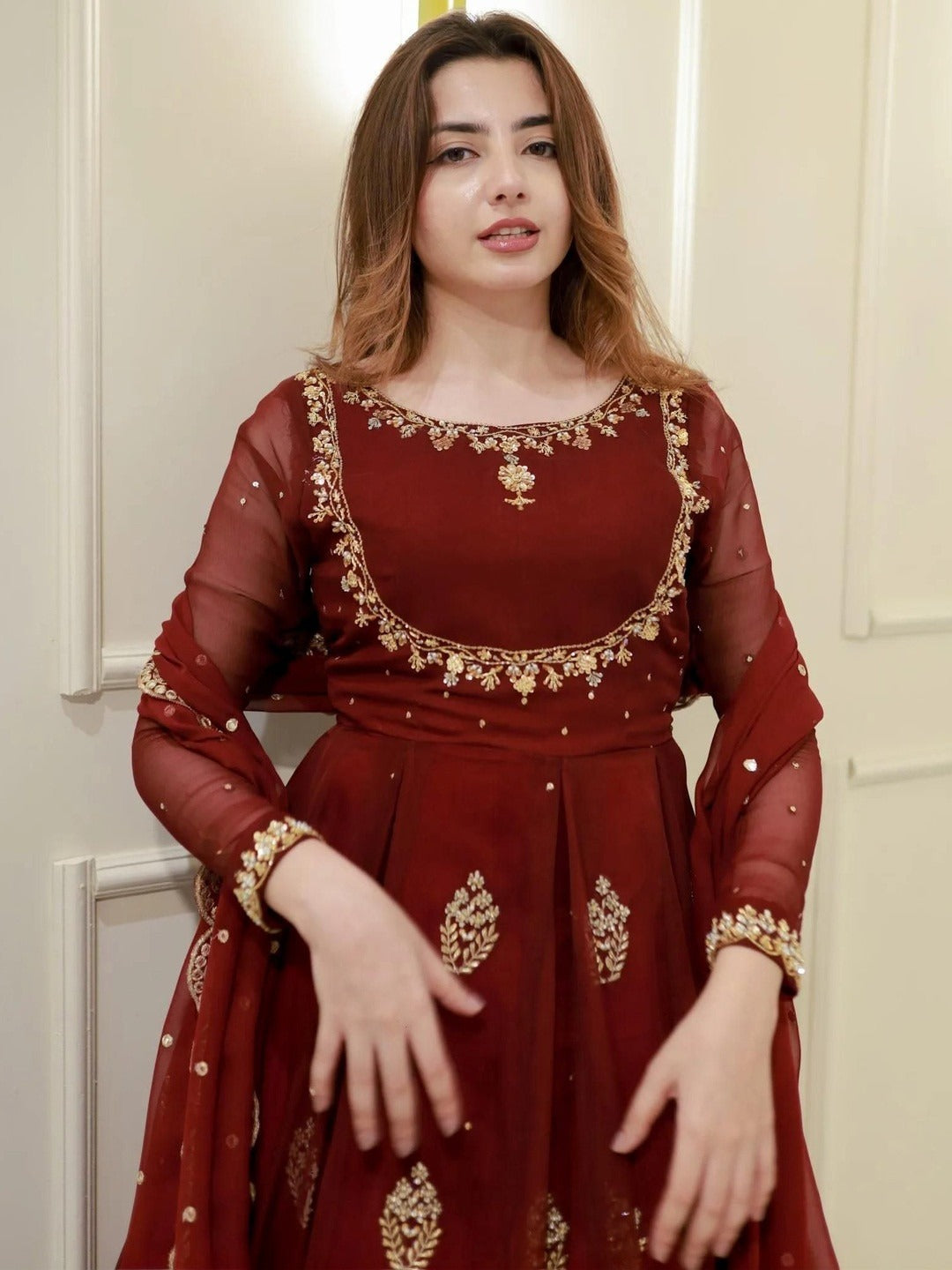 Rajnandini Anarkali Gown With Dupatta Set