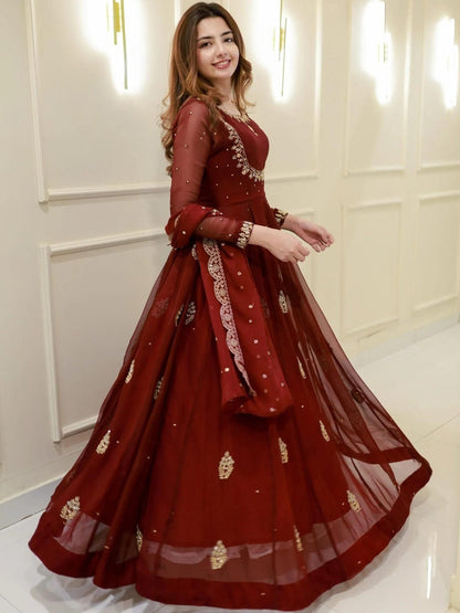 Rajnandini Anarkali Gown With Dupatta Set