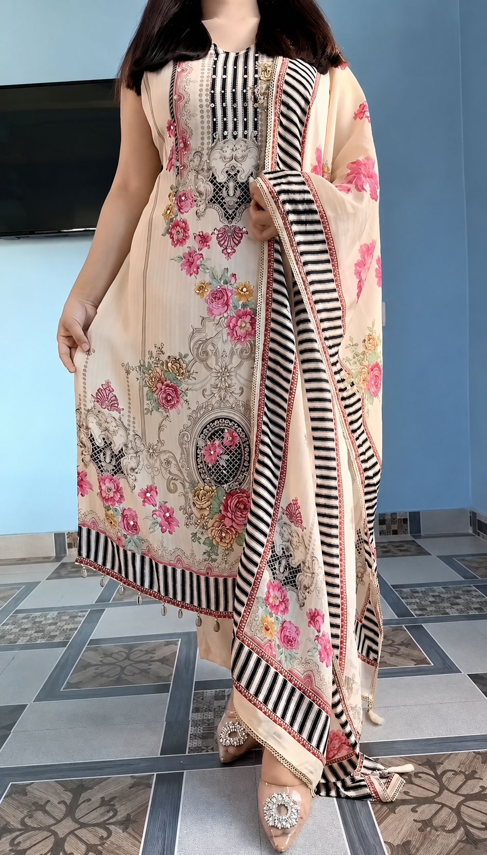 Rosabelle Heritage Mirror Work Suit Set