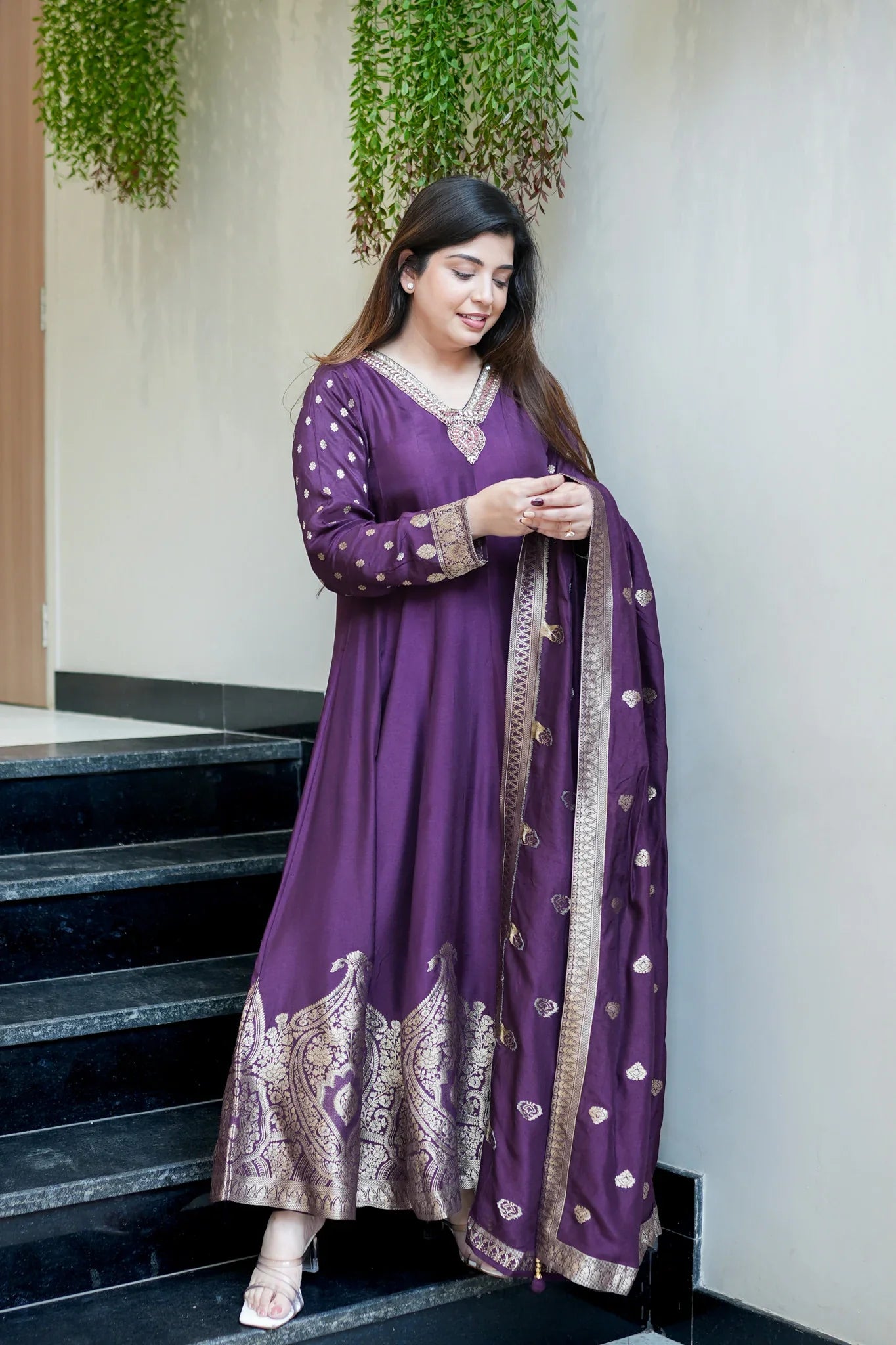 Magnificent Banarasi Silk Embroidery Suit Set