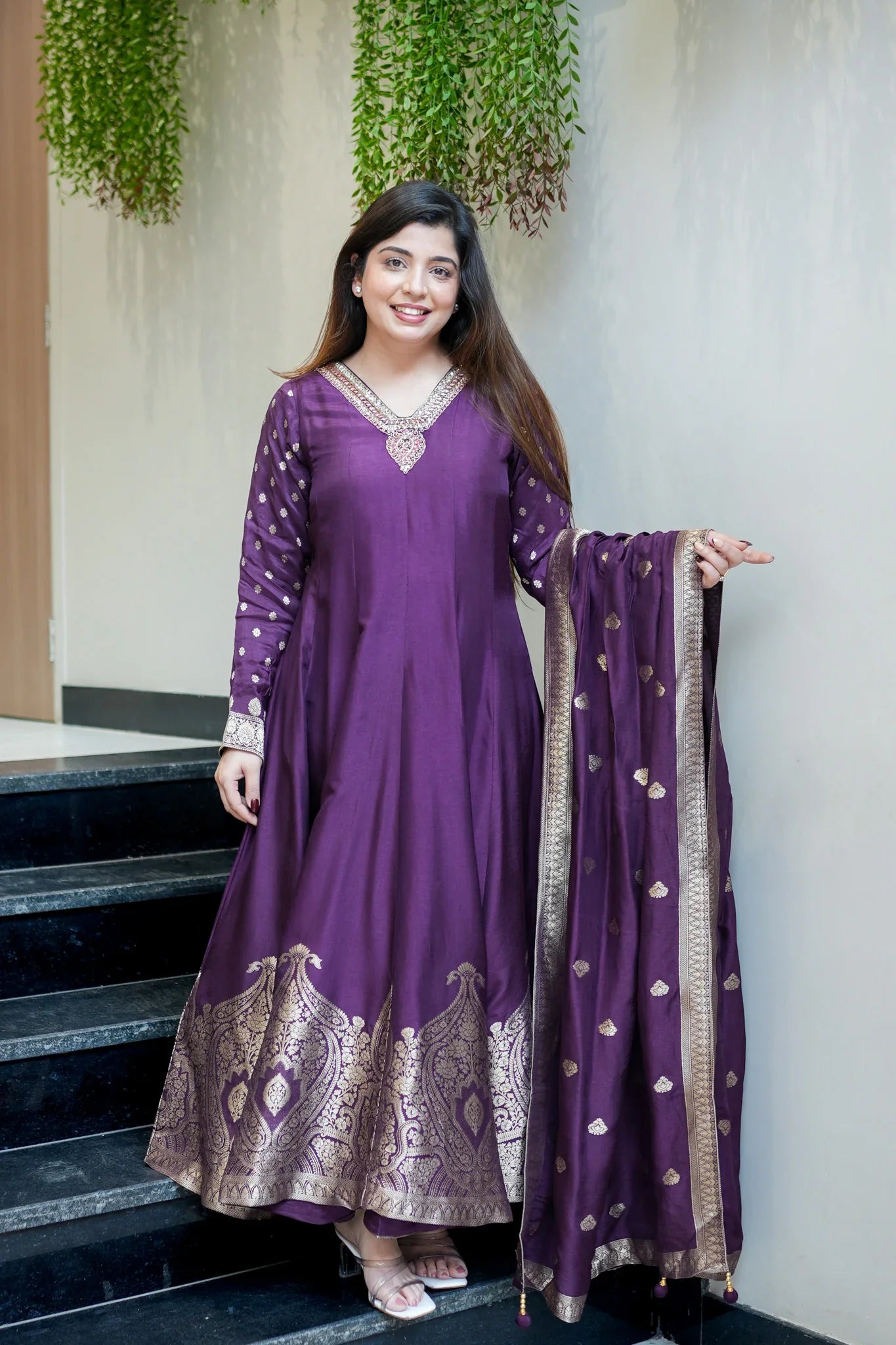 Magnificent Banarasi Silk Embroidery Suit Set