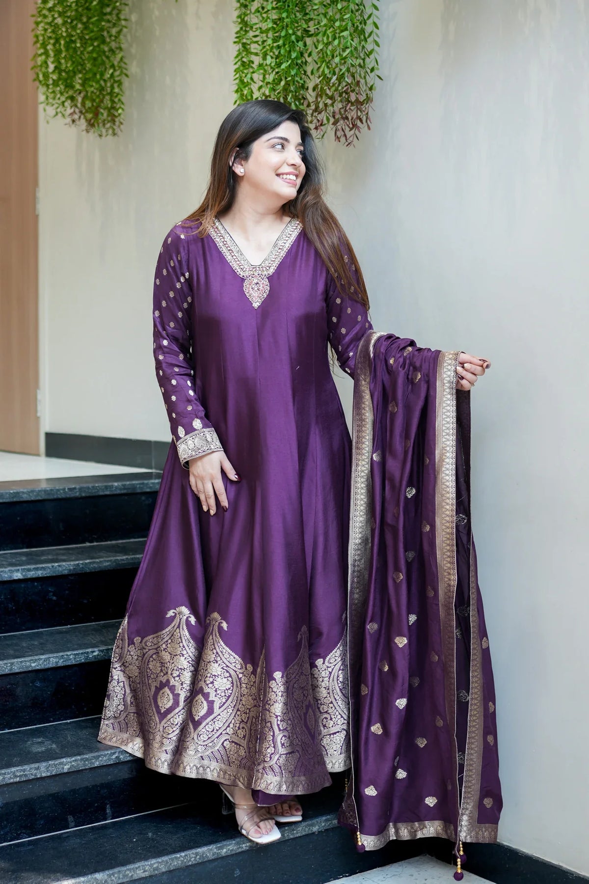 Magnificent Banarasi Silk Embroidery Suit Set