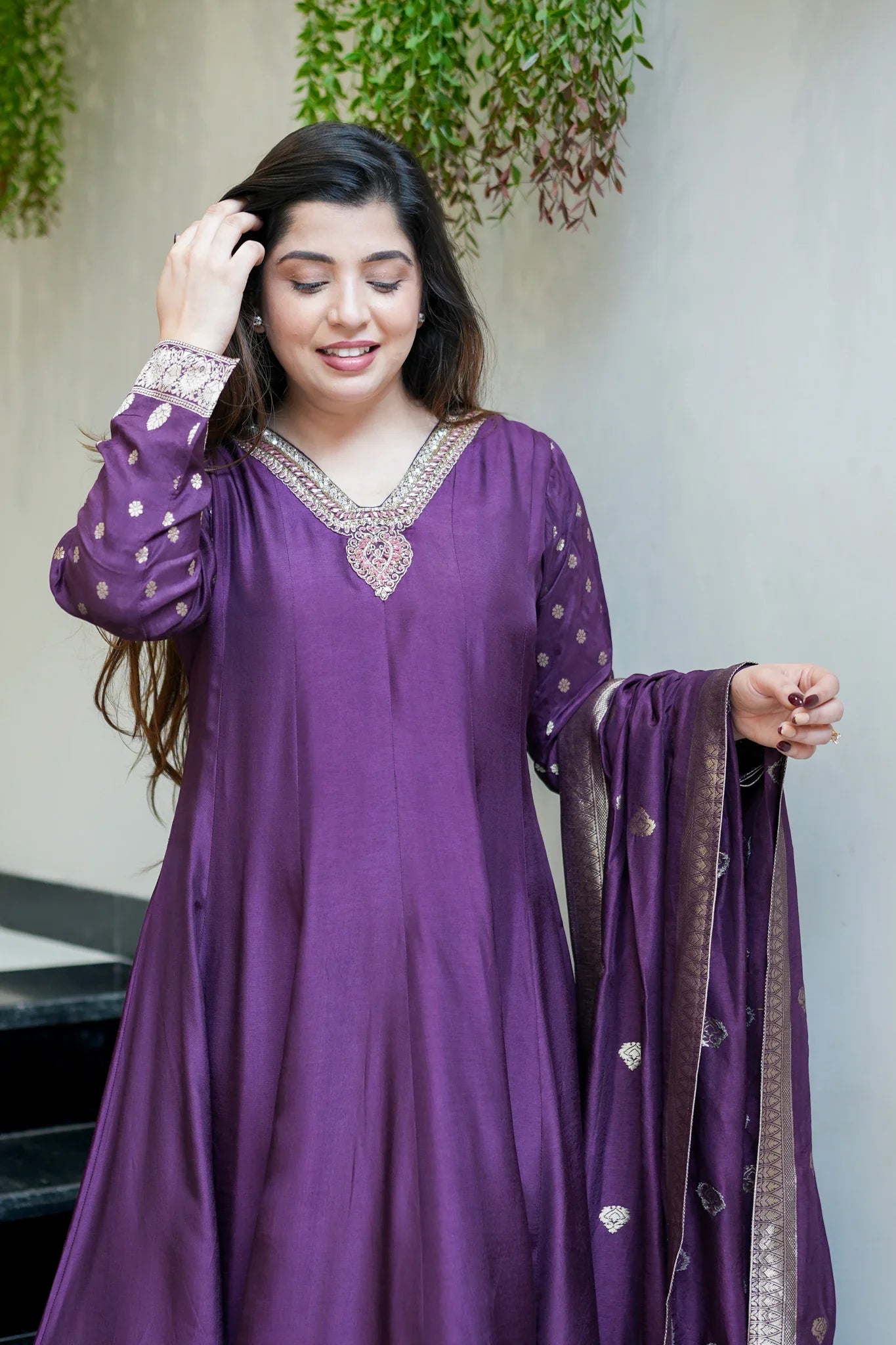 Magnificent Banarasi Silk Embroidery Suit Set