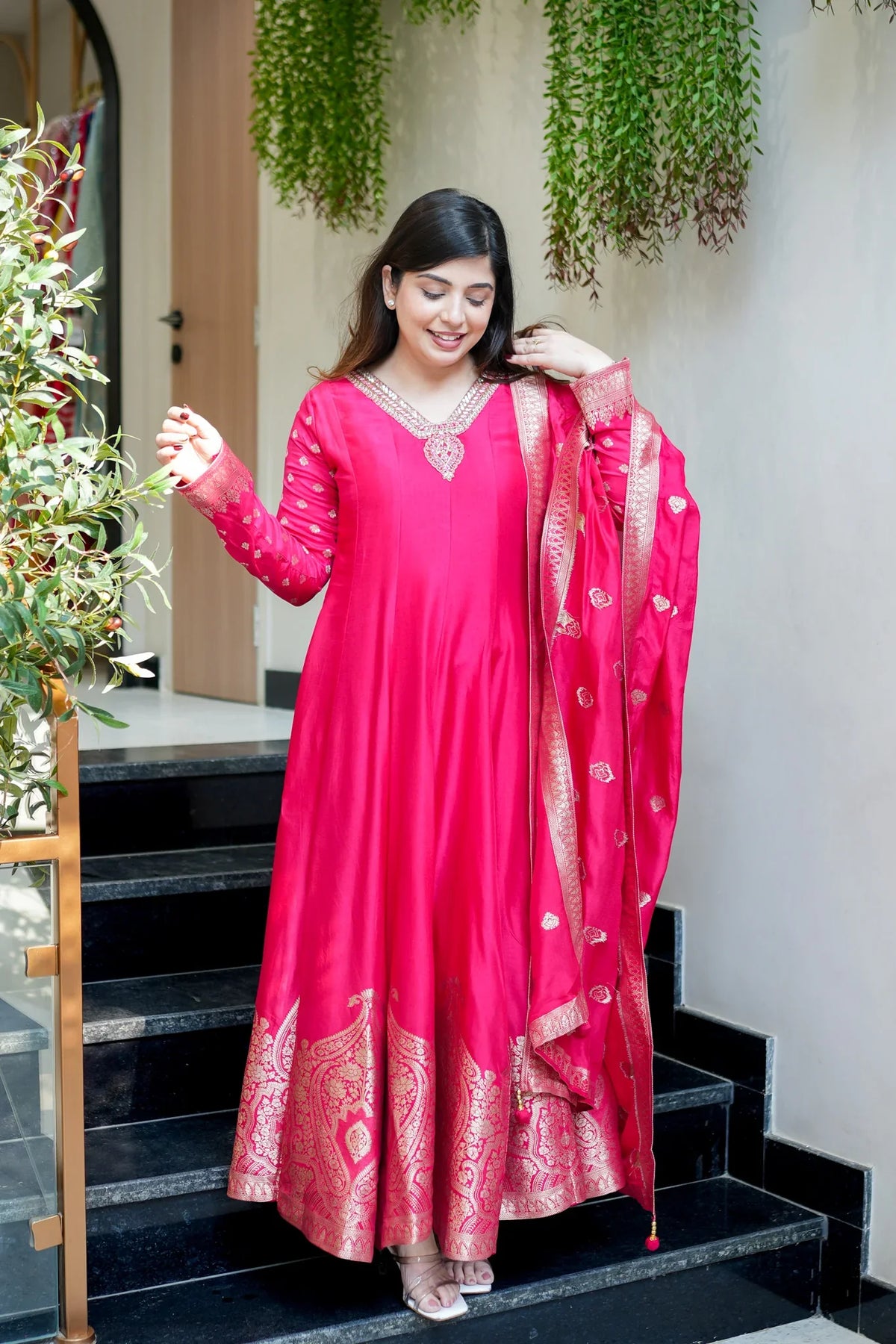 Magnificent Banarasi Silk Embroidery Suit Set